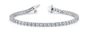 Classic Round Diamond Tennis Bracelet - 14Kt White - 2.5 CTW - Natural VS1-VS2, F-G - 70463-2.5