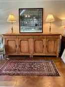Antique19th Cent French Credenza In Carved Oak 98"L x 23.5"D x 34.5"H