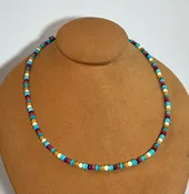 21 1/2 Multi-Color Pattern Necklace by Don Lucas