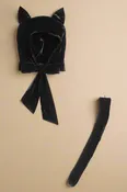 Adult Vintage Cat Velour Bonnet & Tail