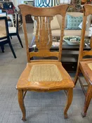 ANTIQUE OAK, CANE SEAT