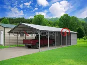 20’35’x7′ Vertical Roof Double Car Combo Unit