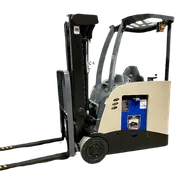 Crown Standup Electric Forklift 3,000 Lbs Capacity 190" Height with Side Shift and Tilt
