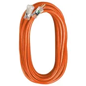14/3 SJTW Orange and Black Extension Cords with Lighted Ends