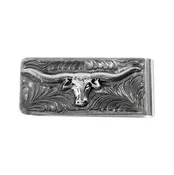 3D METAL MONEY CLIP WITH LONG HORN
