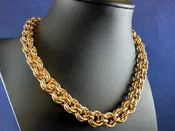 14K Yellow Gold Graduated Chain Link Necklace, 15.5