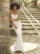 Alberta – Elegant Lace Fit and Flare Wedding Dress with Illusion Bodice by Maggie Sottero