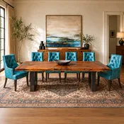 Mesquite Turquoise Inlay Rectangular Dining Table – 1224R