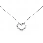 0.03 CT TW. Petite Diamond Heart Necklace
