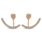 14k Pink Gold Diamond Peek A Boo