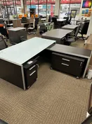 CDN GLASS-TOP L-SHAPE DESK