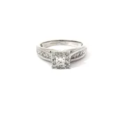 14kt White Gold Princess Cut Diamond Engagement Ring