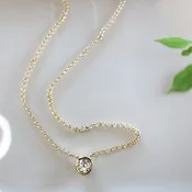 0.32 CT Round Diamond Necklace