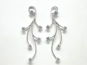 BRANCH DROP DIAMOND EARRINGS IN 18 KARAT WHITE GOLD