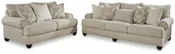 Asanti Sofa and Loveseat – Fog