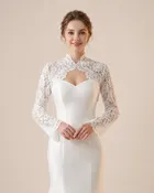 Bell-Sleeve French Lace Bridal Bolero | Sira D’ Pion |