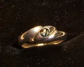Spiral Green Stone Ring