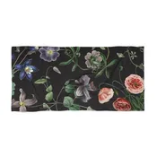 Black Botanical Beach Towel | Modern Elopement
