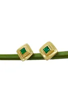 Emerald Square Studs