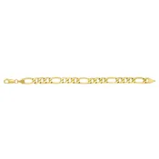 10K Yellow Semi-Solid Figaro Chain-22 "