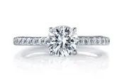 18kt White Gold Halfway Semi-Mount Ring