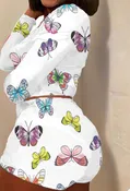 Butterfly shirt and shorts set