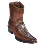 Men’s Los Altos Python & Deer Boots European Square Toe Handcrafted