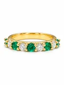 14K Gold Emerald & Diamond Band .96 CTW | Iroff & Son