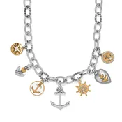 Anchors Aweigh Necklace Two Tone
