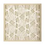 30 x 30 Neutral Paper Strands Art - Circles