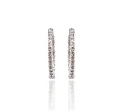 Elongated Diamond Hoops