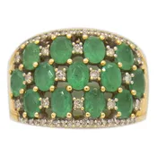 14kt YG Emerald and Diamond Ring