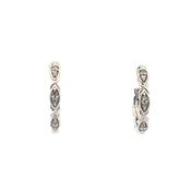 10K White Gold Marquise Diamond Huggie Earrings – 0.05 CTW | Beeghly & Co. Jewelers
