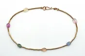 Bracelet - 14k gold, fancy Sapphire