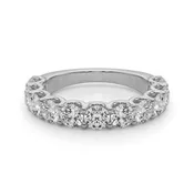 11 Stone Shared Prong Band 3.60Ct
