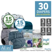 Cloth Diaper Bundle - All In! | Rumparooz G3 Stay Dry Original + OBV :: 30 pack+