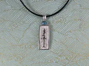 Silver Tree Pendant with Topaz Gemstone — Treasures Fine Jewelry