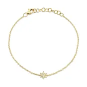 0.03CT DIAMOND STAR OF DAVID BRACELET