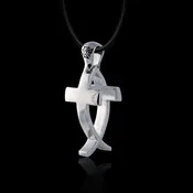 Cross and Fish Necklace, Cross Necklace.