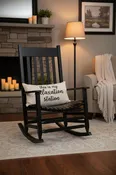1850 Slat Jumbo Black Rocker