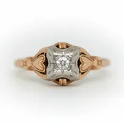 Antique Filagree Diamond Engagement Ring