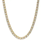 10K Gold Diamond Tennis Graduated Necklace| 12.00 CT TDW| G/H/SI| 27.5 Grams| Length 16″- N22149