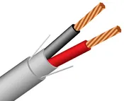 1000ft Gray Shielded Security Alarm Cable: Riser (CMR) - 14/2, CL3R, Stranded (19 Strand)