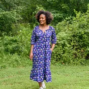 Amoeba Sisters Frill Midi Dress with Pockets