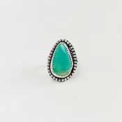 Kings Manassa Turquoise Teardrop Statement Ring
