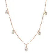14K ROSE GOLD DIAMOND NECKLACE  #165-00180