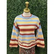 Alberta Striped Relaxed Knit Sweater