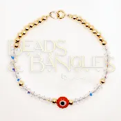 Children's Evil Eye Birthstone Bracelet