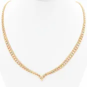14 Karat Tri-Tone Pointed necklace
