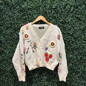 3D Floral Cardigan